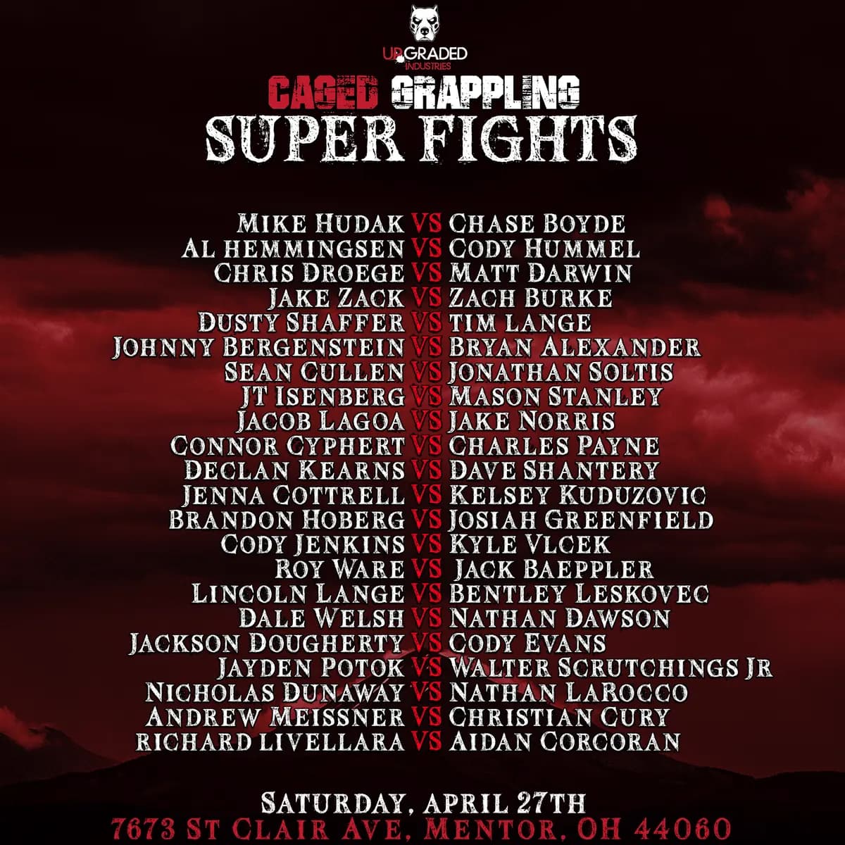 UGI 4 fight card, 27 April 2024